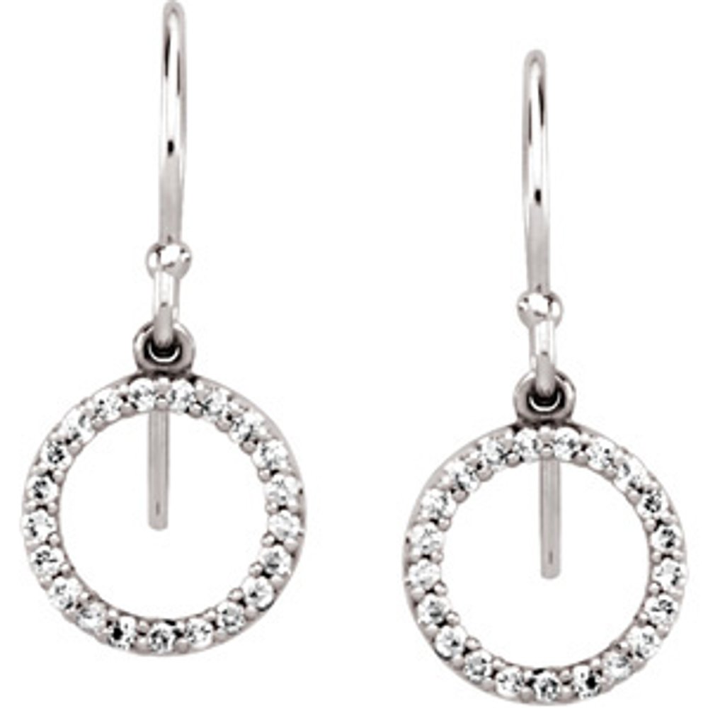 14K White 1/5 CTW Natural Diamond Earrings