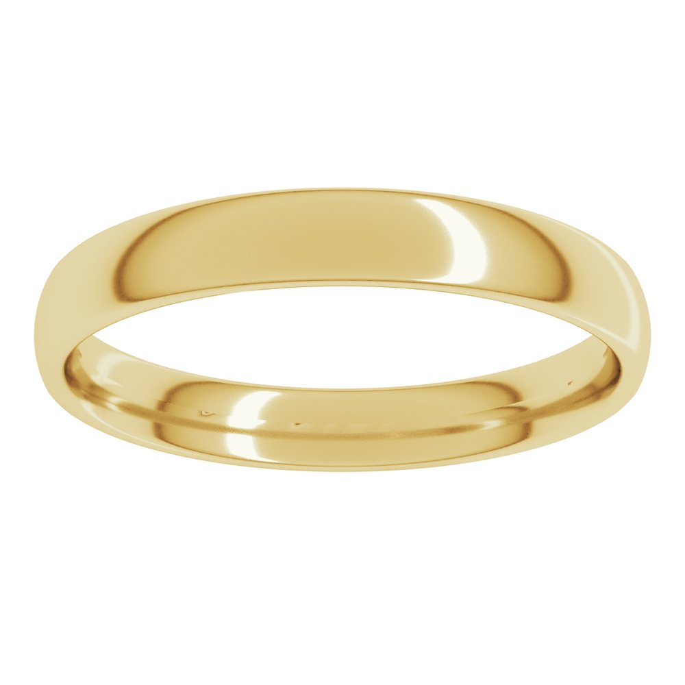 10K Yellow Gold 3.5 mm Lightweight Comfort-Fit European-Style Band Size 5