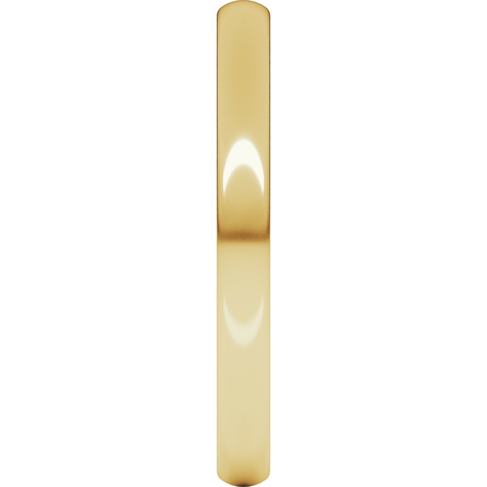 10K Yellow Gold 2.5 mm Lightweight Comfort-Fit European-Style Band Size 4