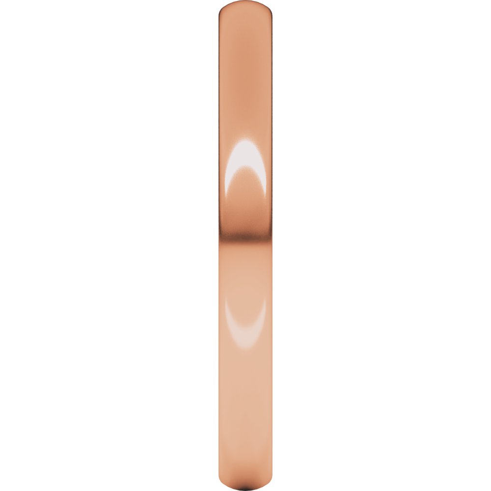 14K Rose Gold 2.5 mm Lightweight Comfort-Fit European-Style Band Size 5