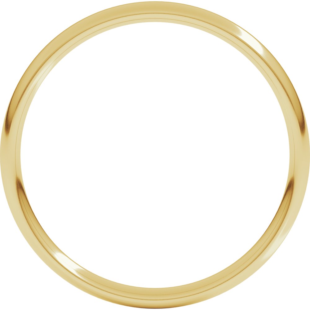 10K Yellow Gold 2.5 mm Lightweight Comfort-Fit European-Style Band Size 4