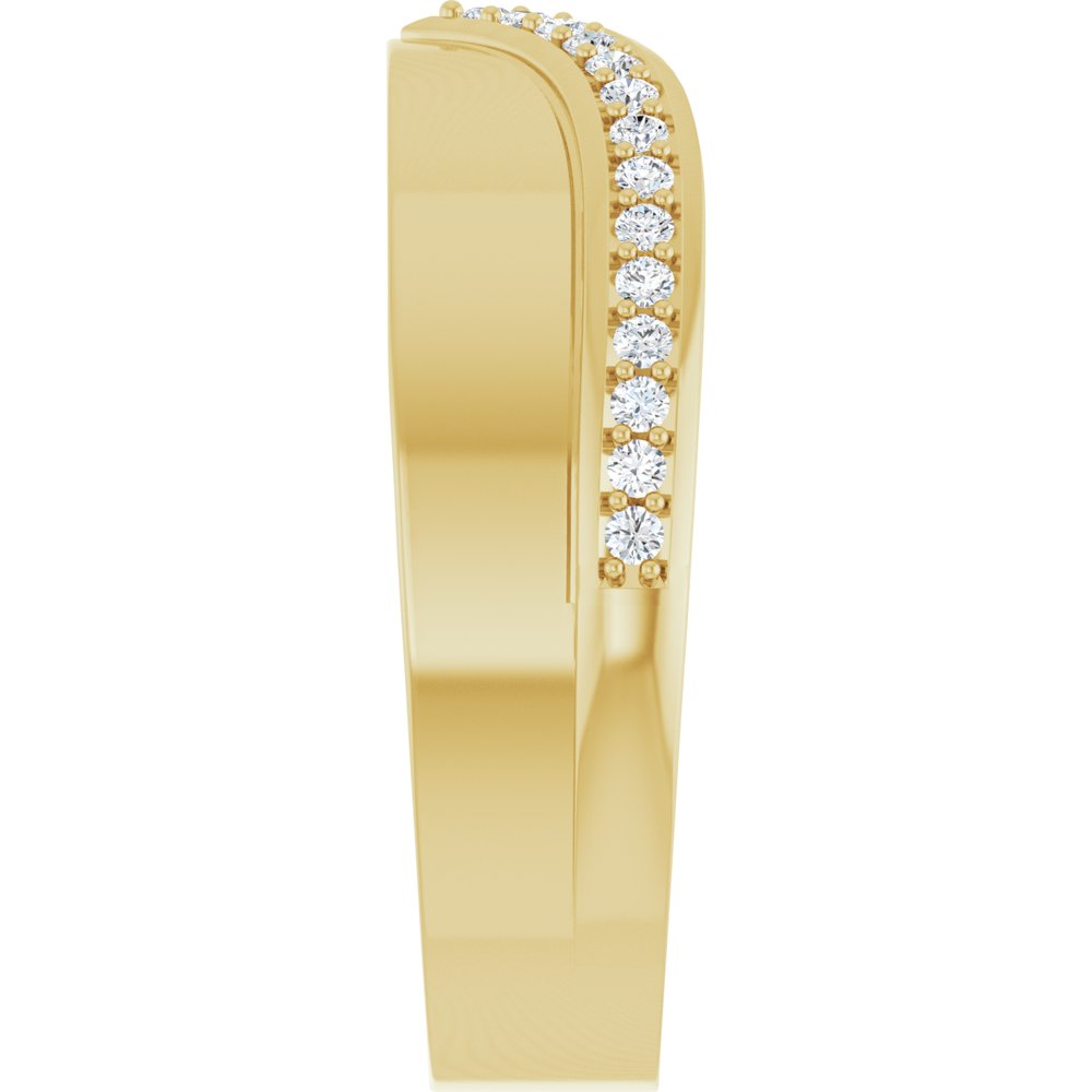 14K Yellow Gold 1/6 CTW Natural Diamond Contour Band