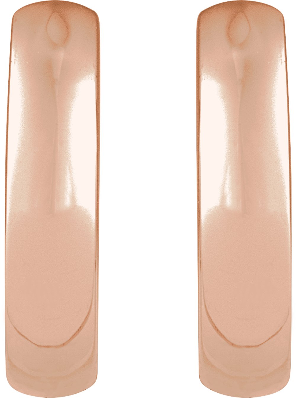 14K Rose Gold Hinged 12 mm Hoop Earrings