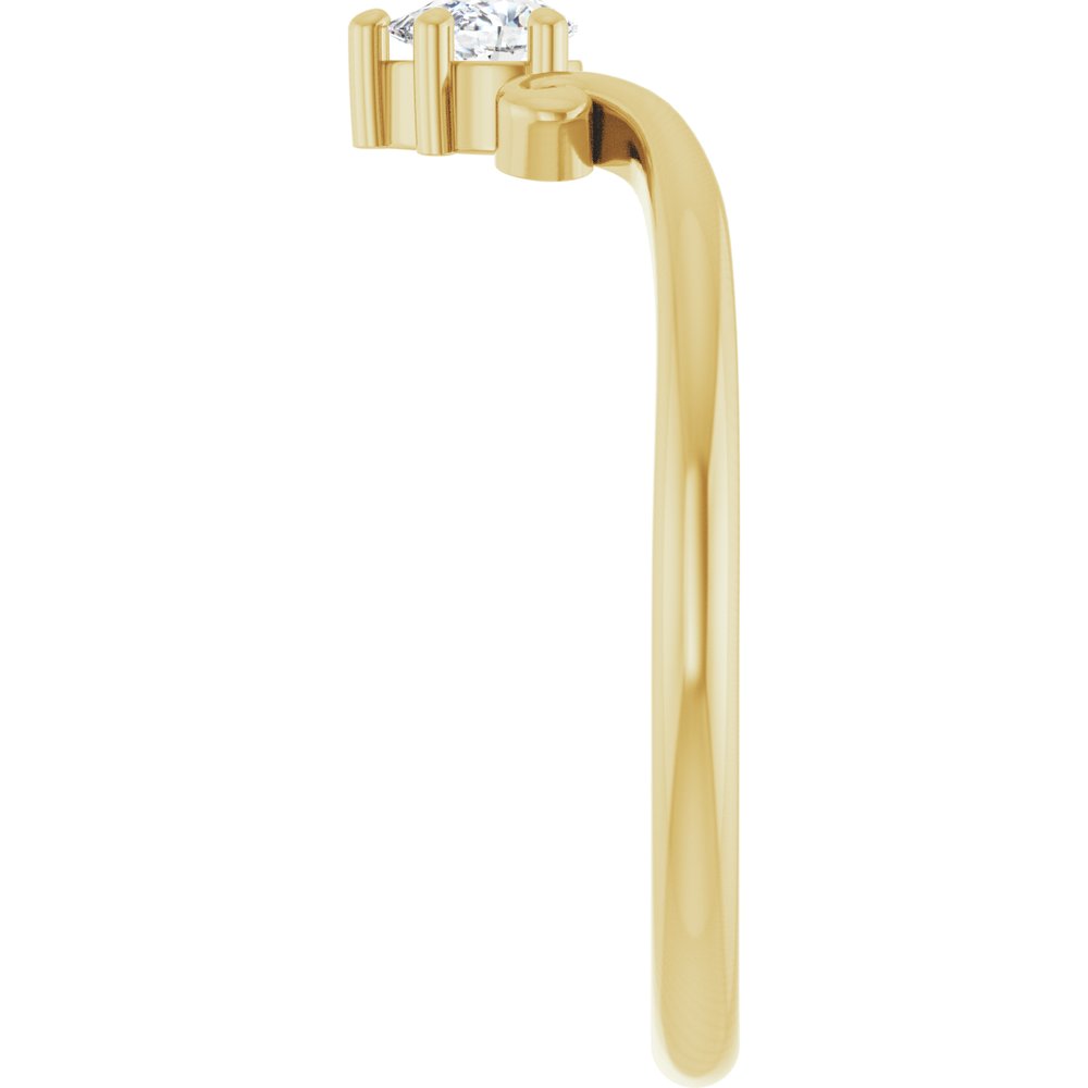 14K Yellow Gold 1/6 CTW Lab-Grown Diamond Contour Band
