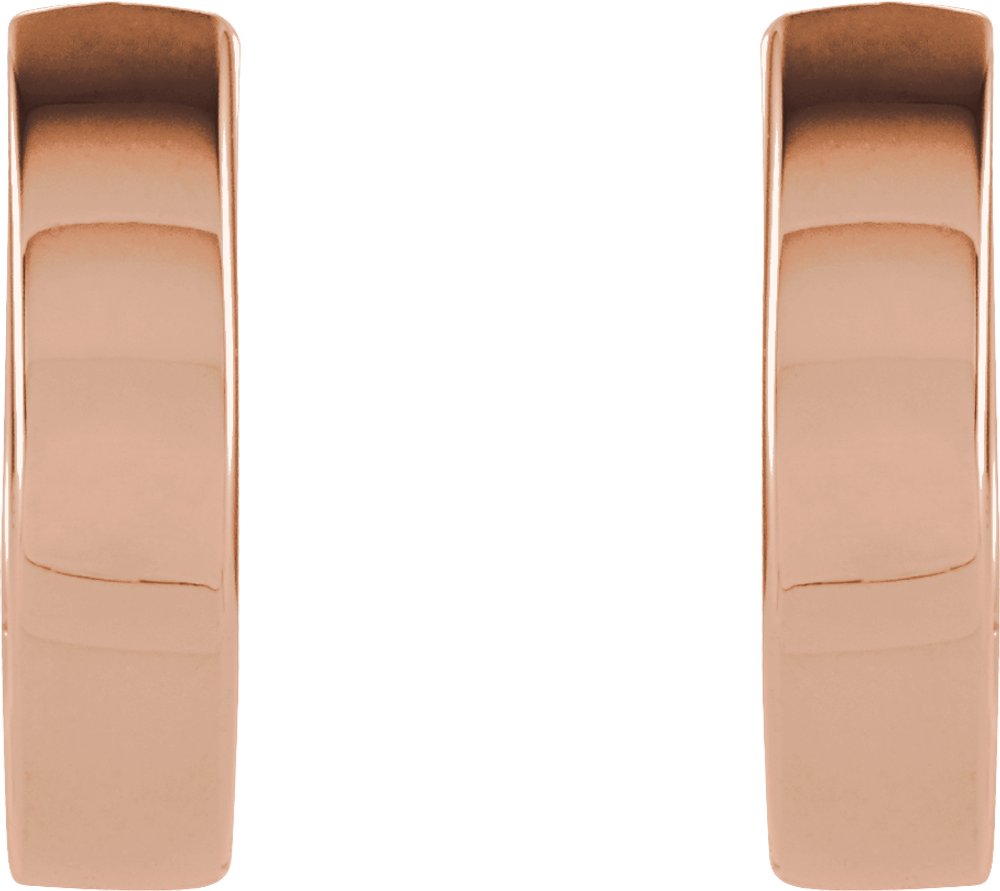14K Rose Gold Hinged 10.2 mm Hoop Earrings