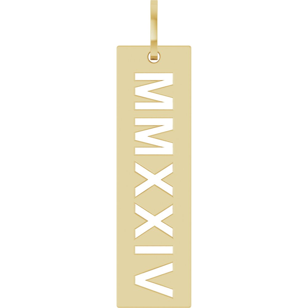 14K Yellow 2024 Year Roman Numeral Pendant