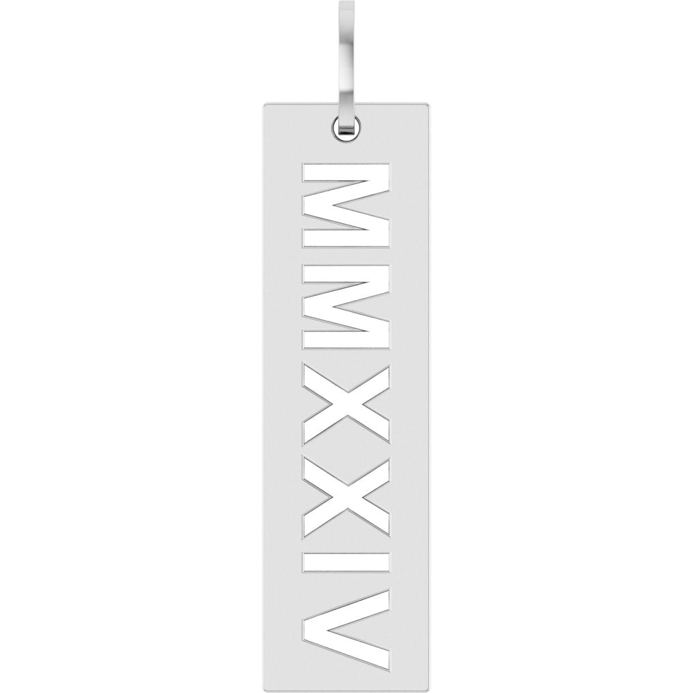 Sterling Silver 2024 Year Roman Numeral Pendant