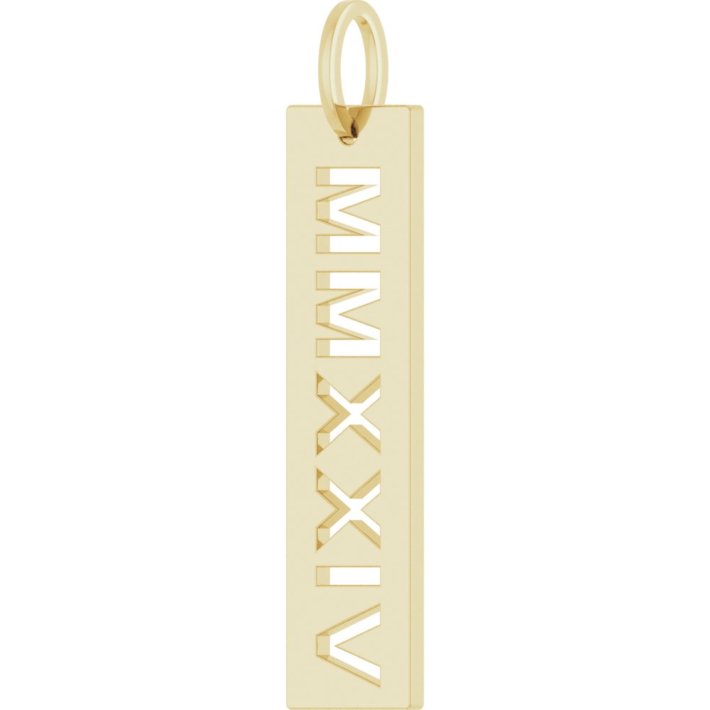 14K Yellow 2024 Year Roman Numeral Pendant
