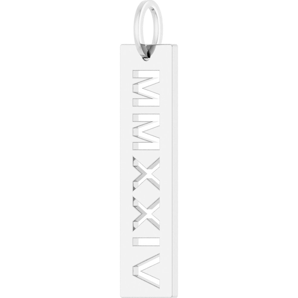 Sterling Silver 2024 Year Roman Numeral Pendant
