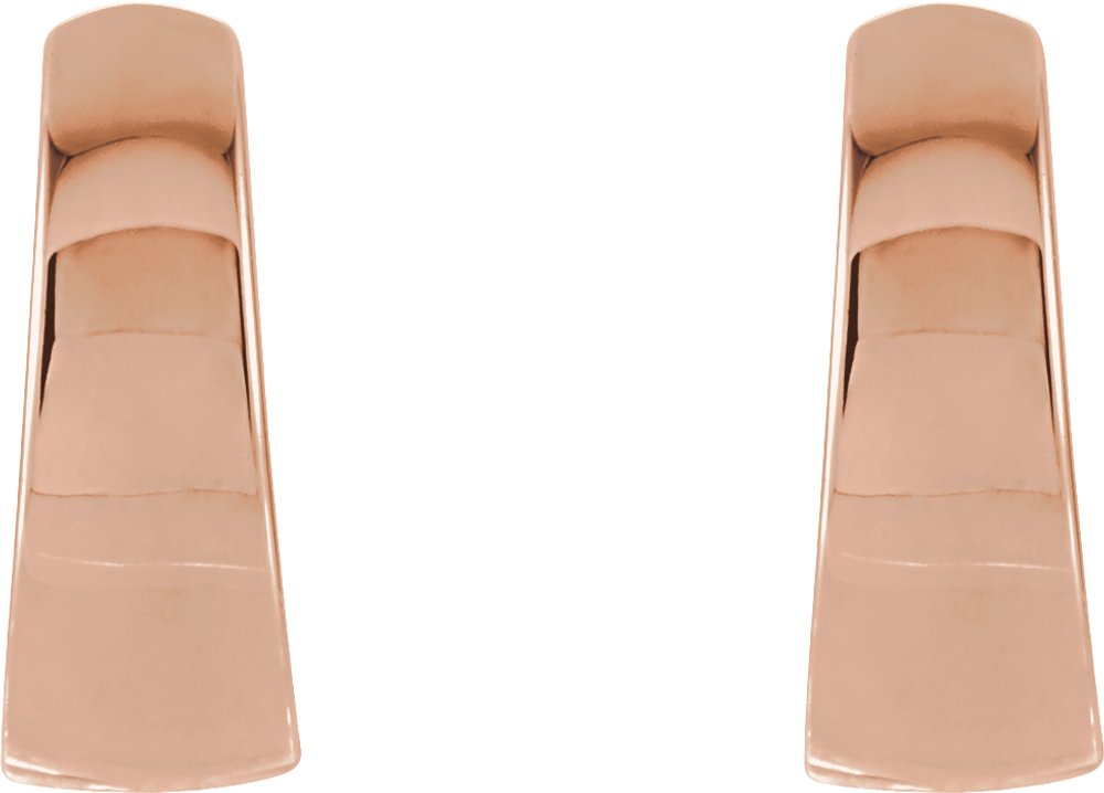 14K Rose Hinged 10.25 mm Hoop Earrings