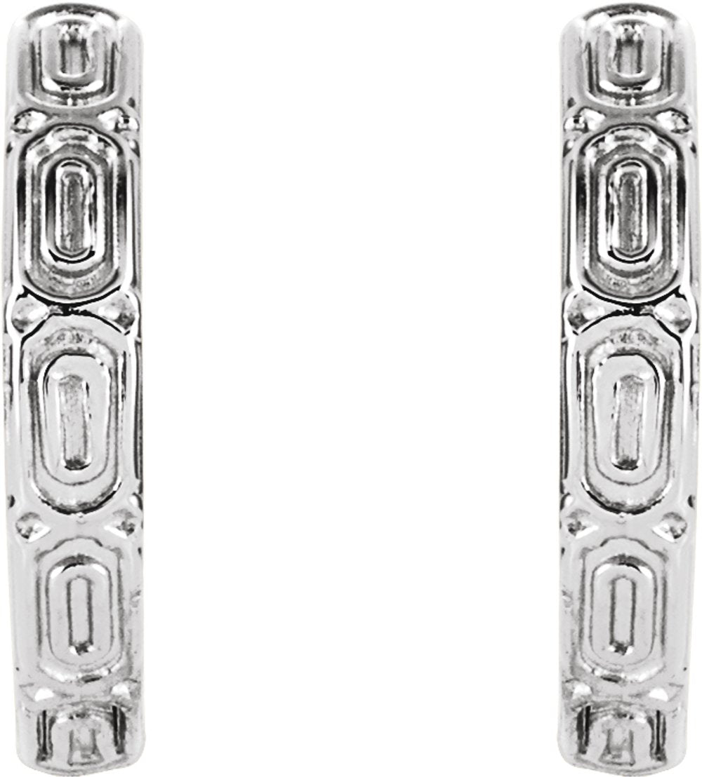 Sterling Silver Hinged 13.5 mm Hoop Earrings