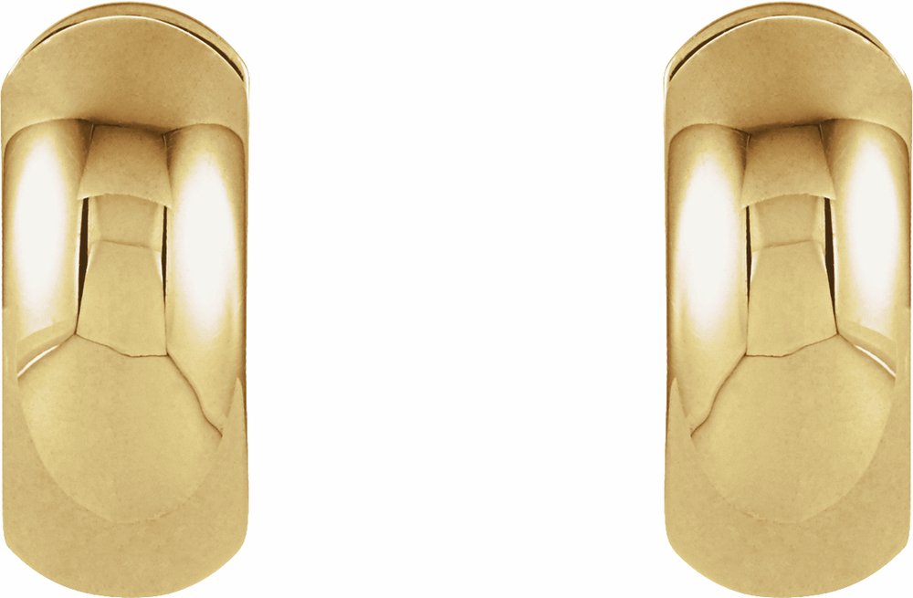14K Yellow Gold Hinged 16.75 mm Hoop Earrings