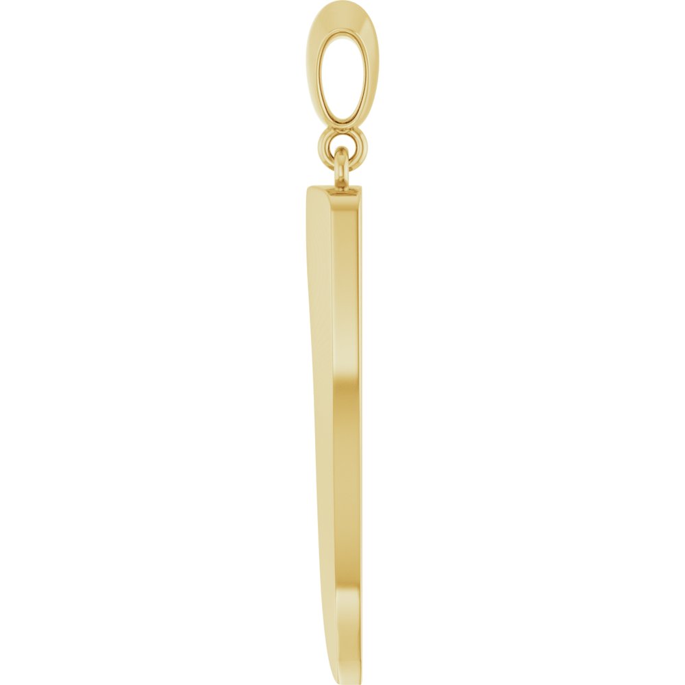 14K Yellow Gold Italian Horn Pendant