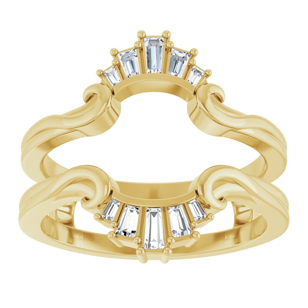 14K Yellow Gold 1/4 CTW Natural Diamond Ring Guard