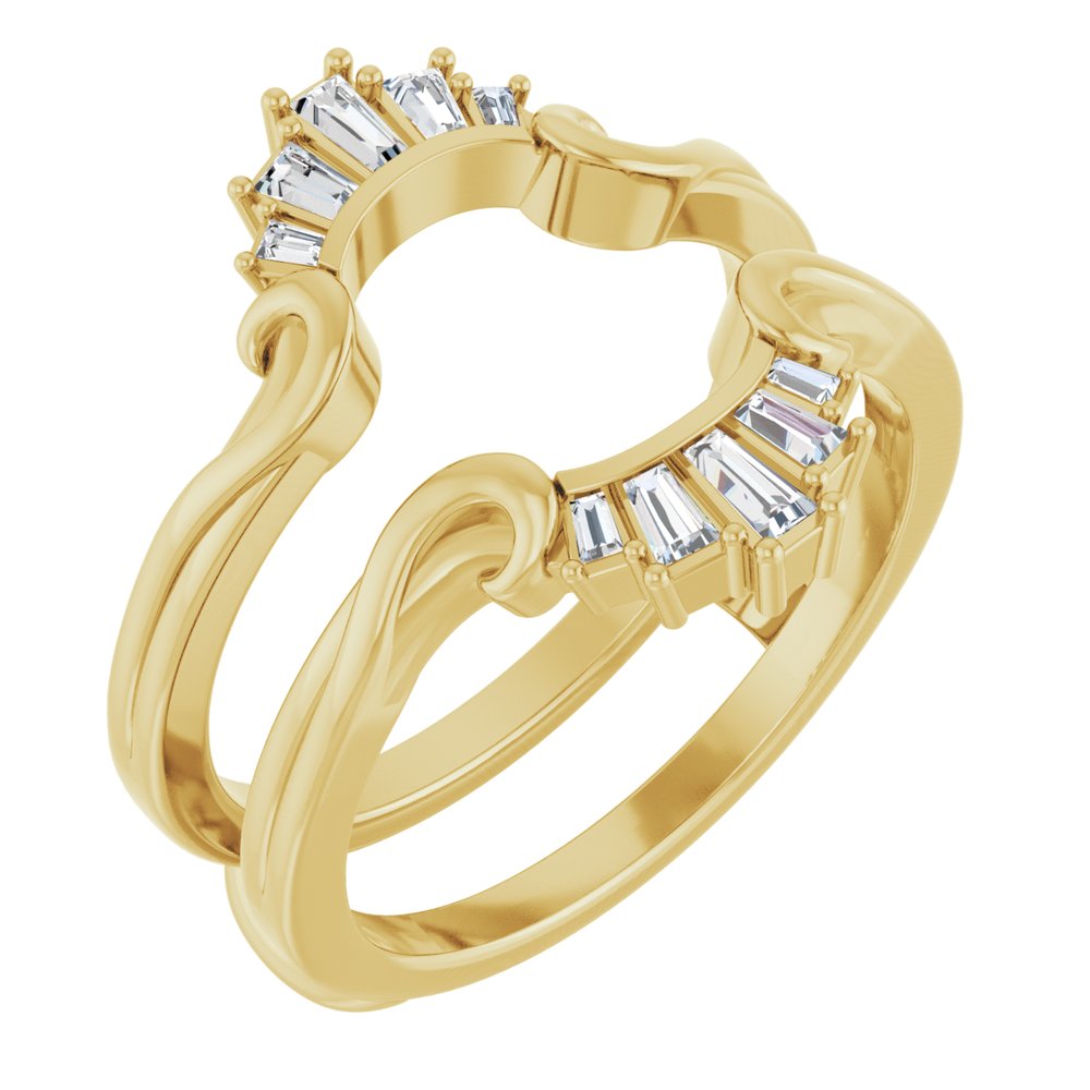14K Yellow Gold 1/4 CTW Natural Diamond Ring Guard