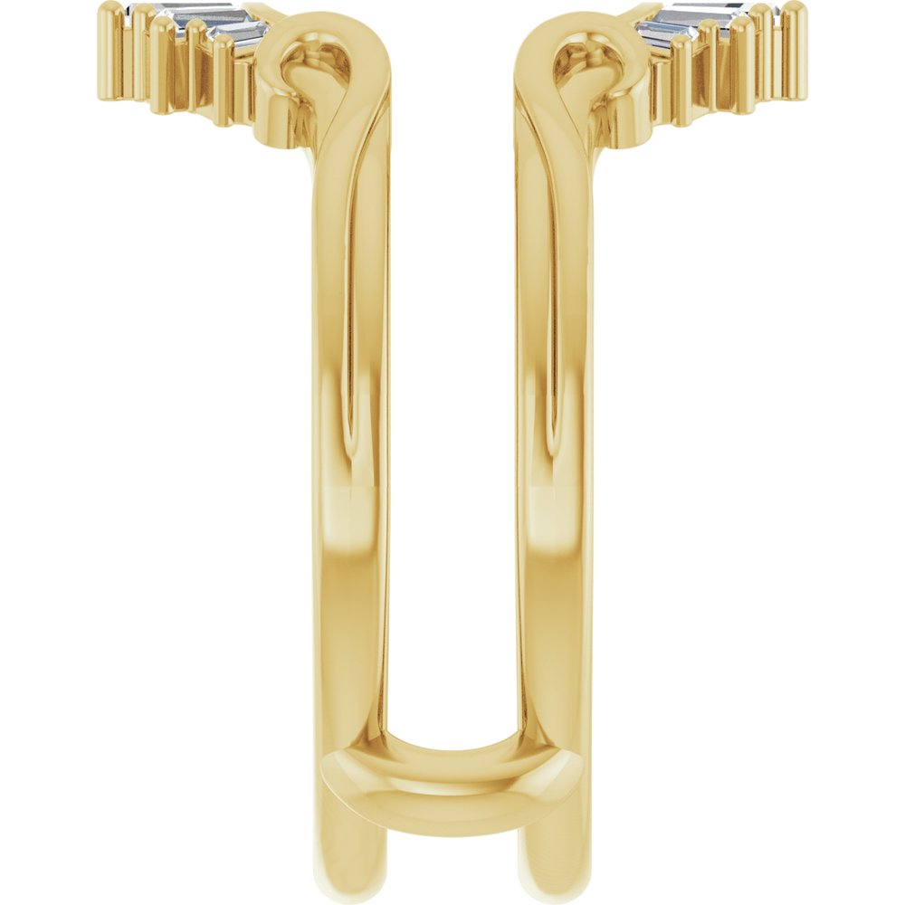 14K Yellow Gold 1/4 CTW Natural Diamond Ring Guard