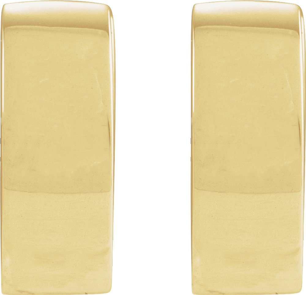 14K Yellow Gold Hinged 11.5 mm Hoop Earrings