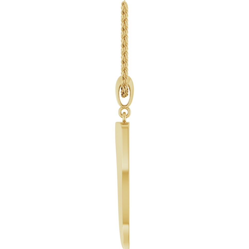 14K Yellow Gold Italian Horn 20" Necklace