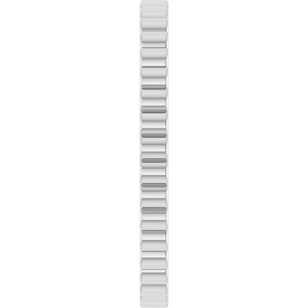 14K White Gold 1.5 mm Grooved Half Round Band Size 5