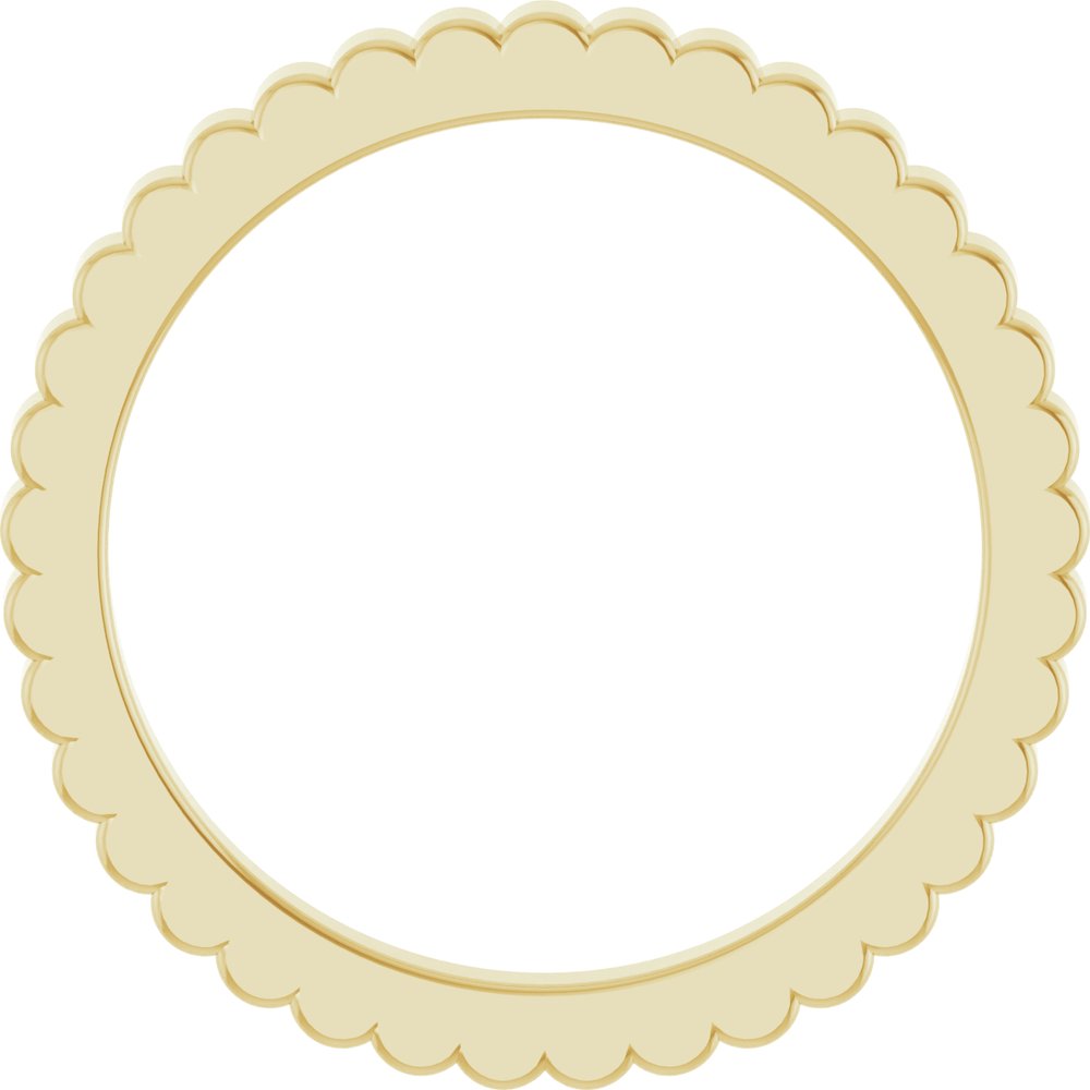 10K Yellow Gold 1.5 mm Grooved Half Round Band Size 5