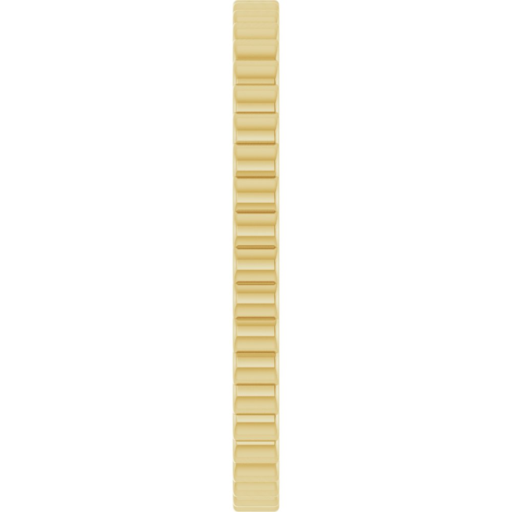 14K Yellow Gold 1.5 mm Grooved Half Round Band Size 6