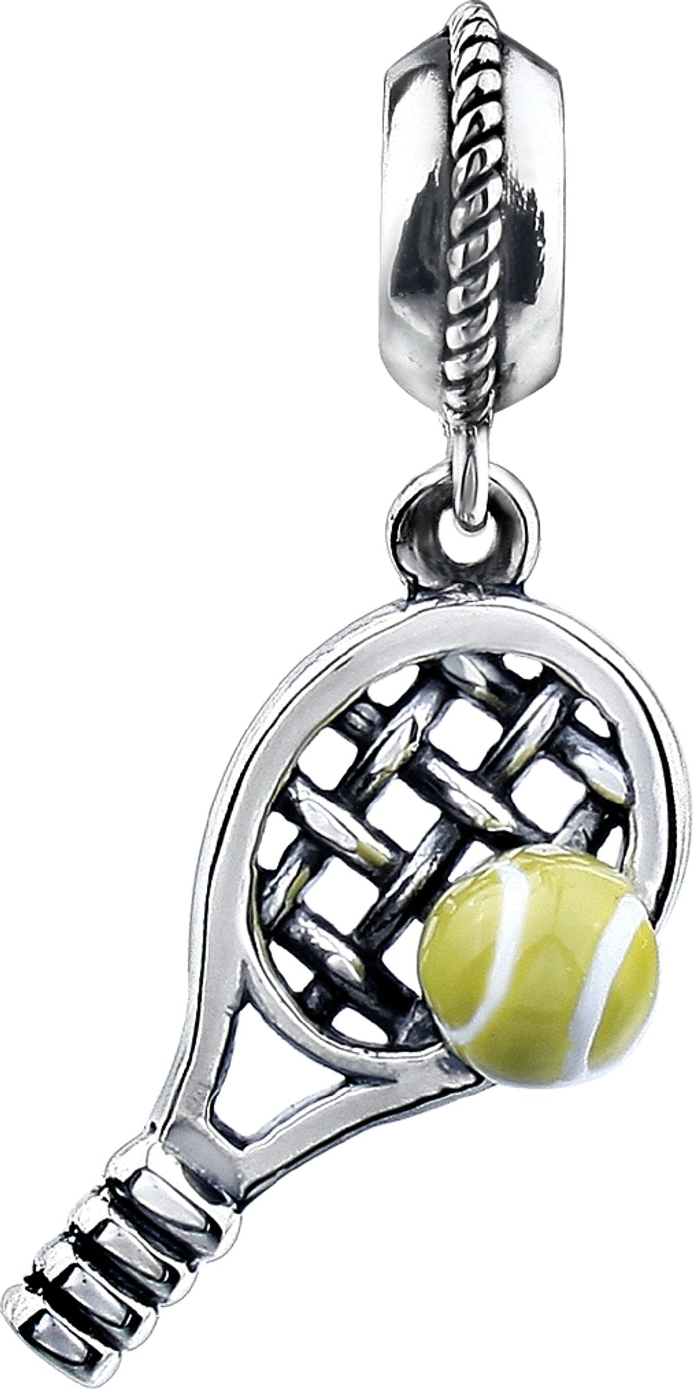 Sterling Silver 18x9.5 mm Kera Tennis Charm