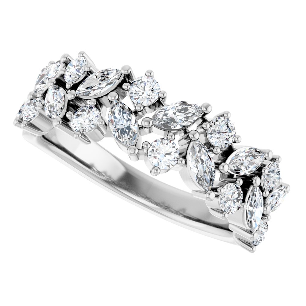 14K White Gold 1 1/3 CTW Lab-Grown Diamond Anniversary Band