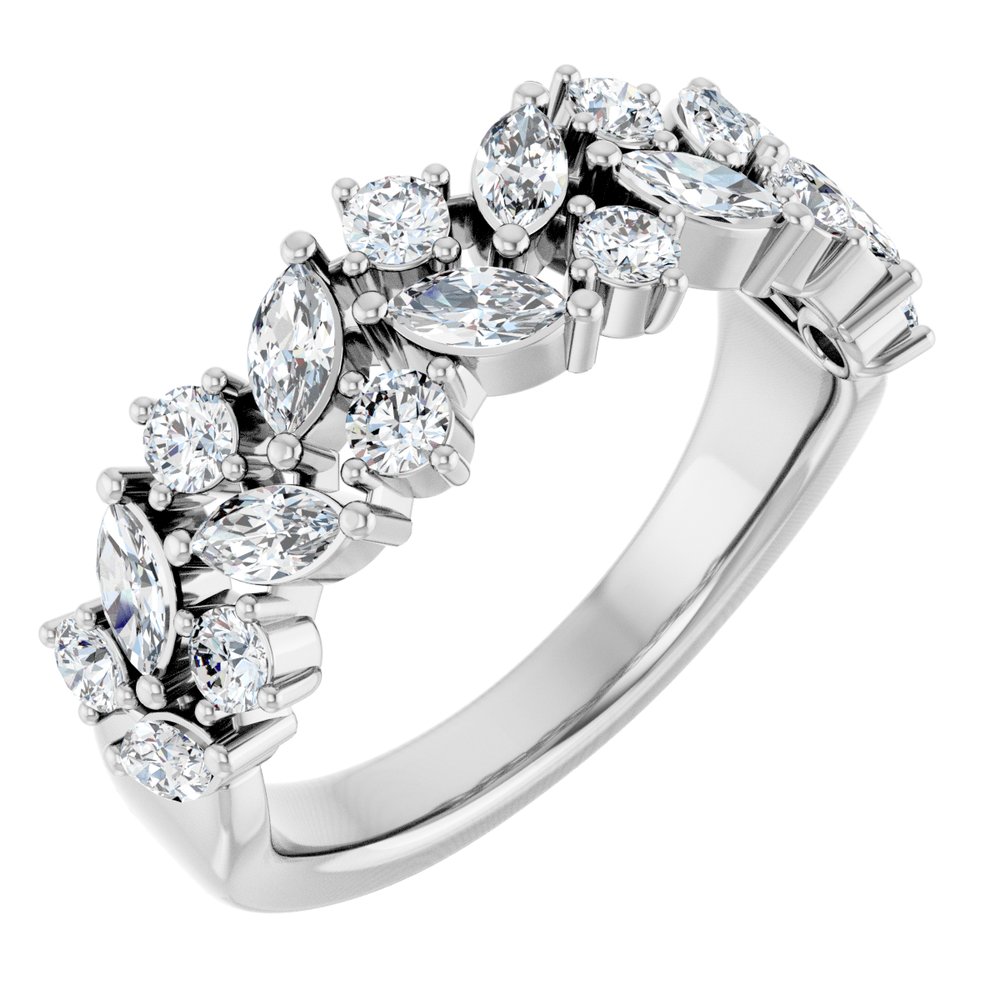 14K White Gold 1 1/3 CTW Lab-Grown Diamond Anniversary Band