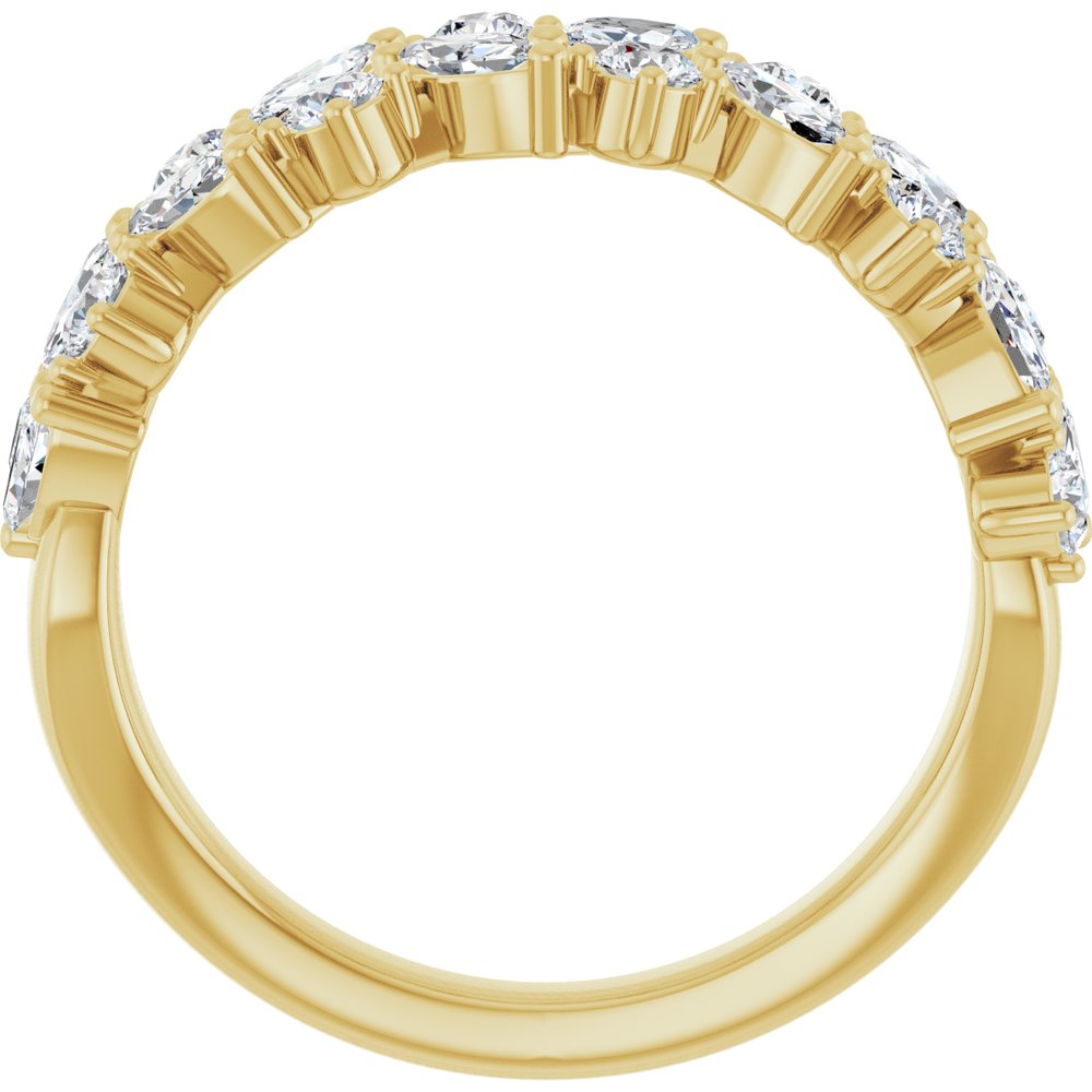 14K Yellow Gold 1 1/3 CTW Lab-Grown Diamond Anniversary Band