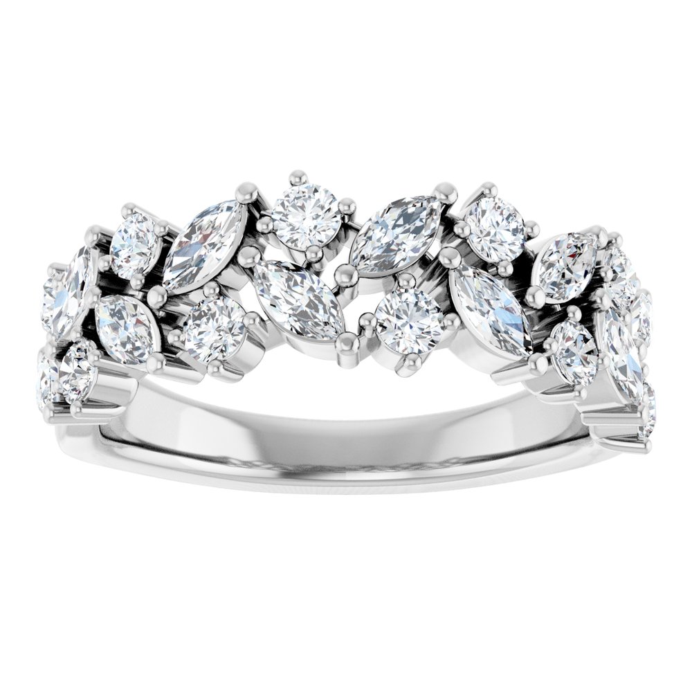 14K White Gold 1 1/3 CTW Lab-Grown Diamond Anniversary Band