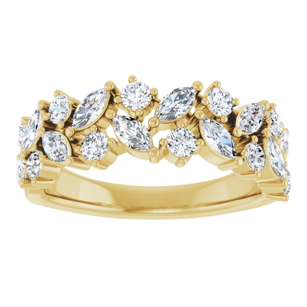 14K Yellow Gold 1 1/3 CTW Lab-Grown Diamond Anniversary Band