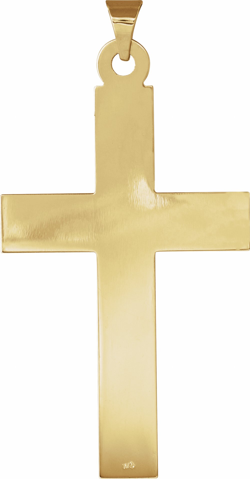 14K Yellow Gold Engravable Cross Pendant