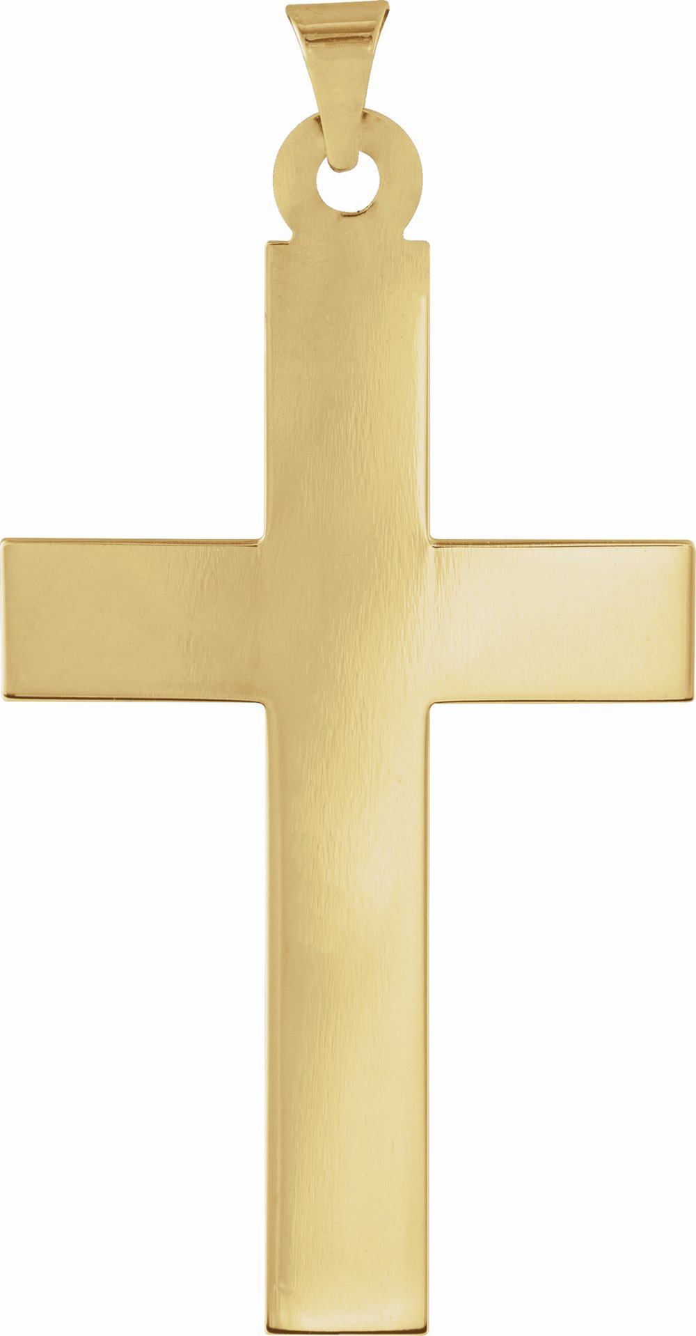 14K Yellow Gold Engravable Cross Pendant
