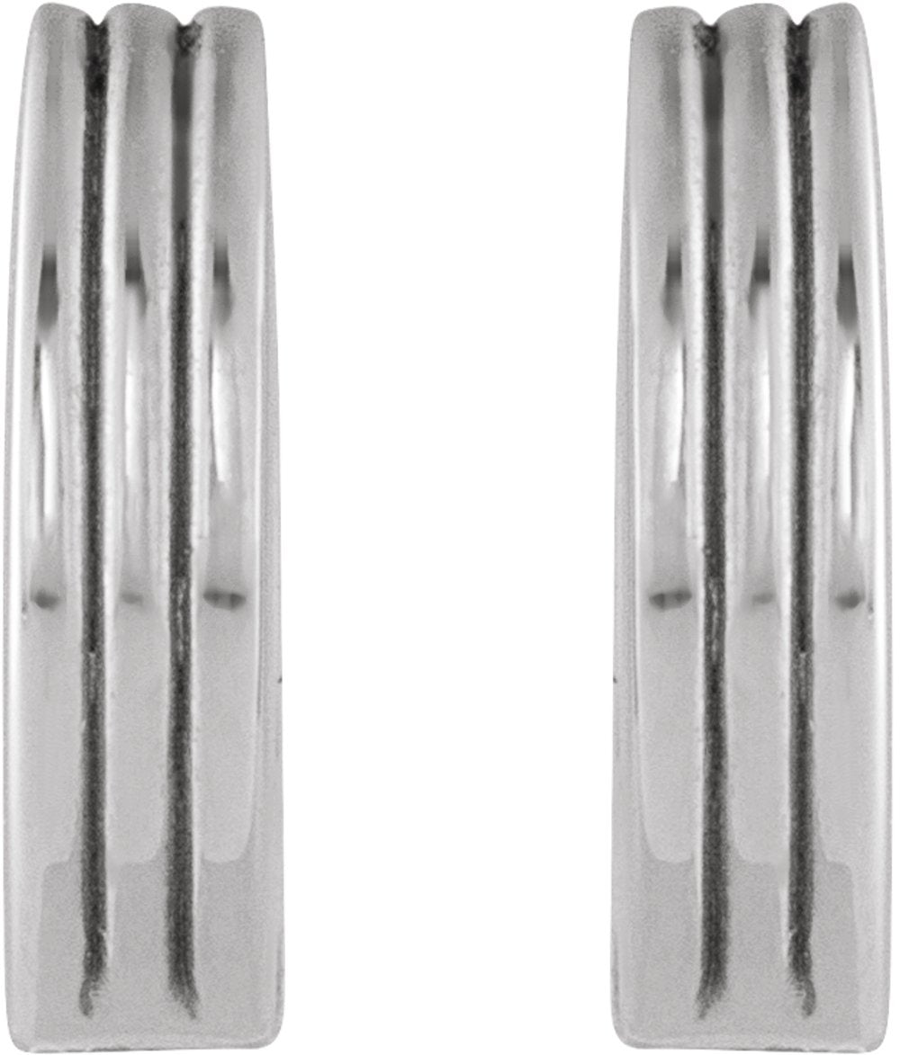 Sterling Silver Hinged 10 mm Huggie Hoop Earrings