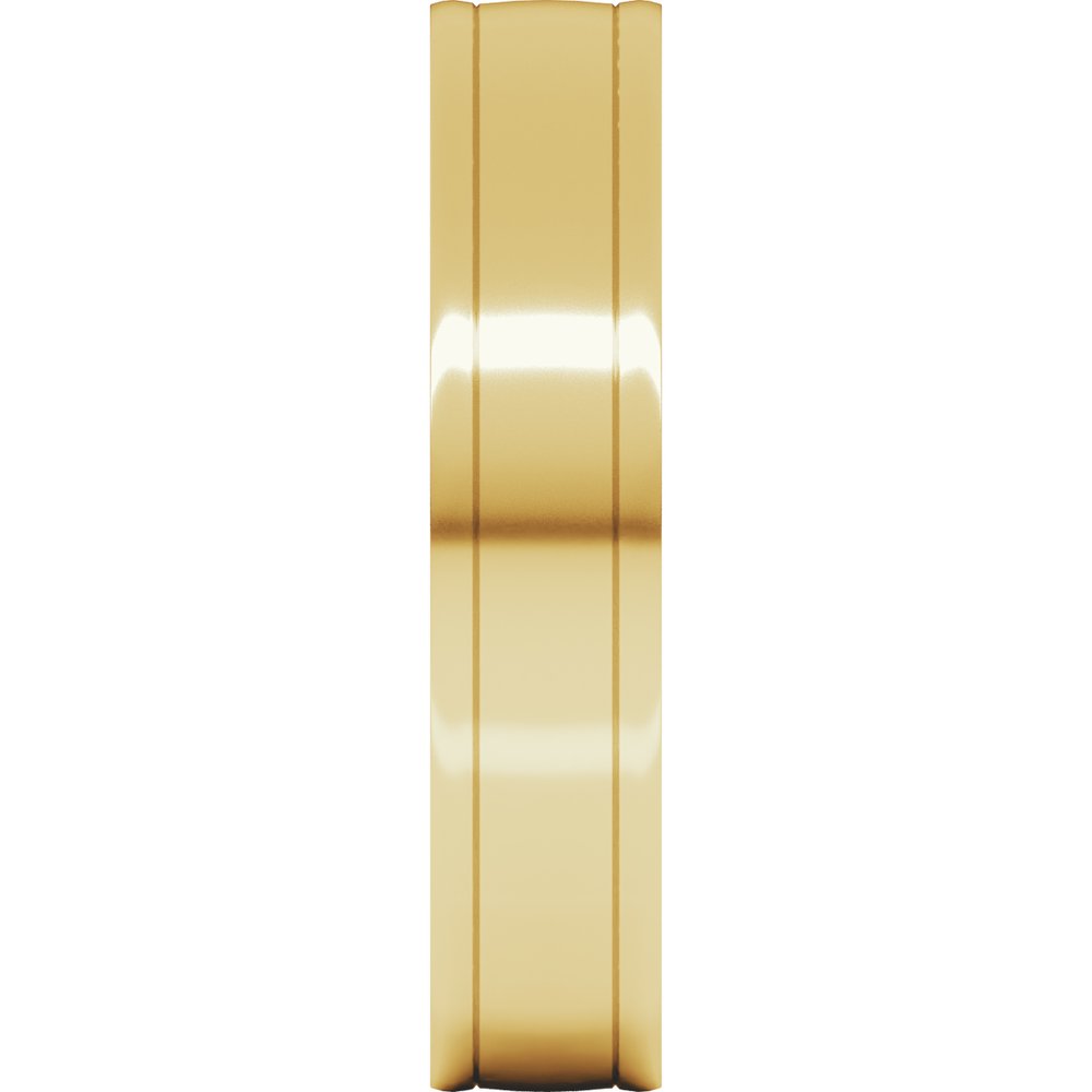 14K Yellow 5 mm Grooved Round Edge