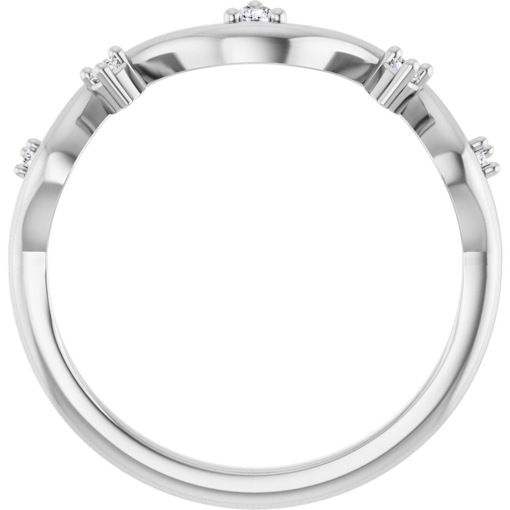 14K White Gold .07 CTW Natural Diamond Ring