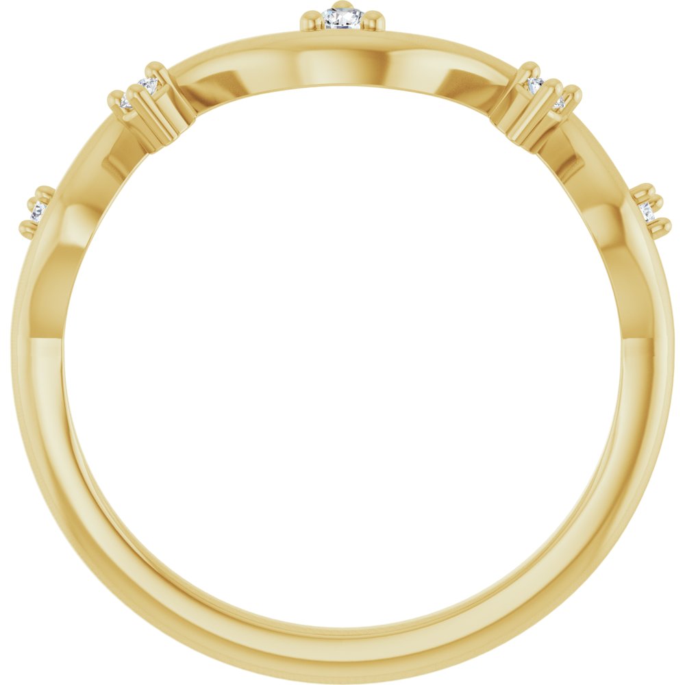 14K Yellow Gold .07 CTW Natural Diamond Ring