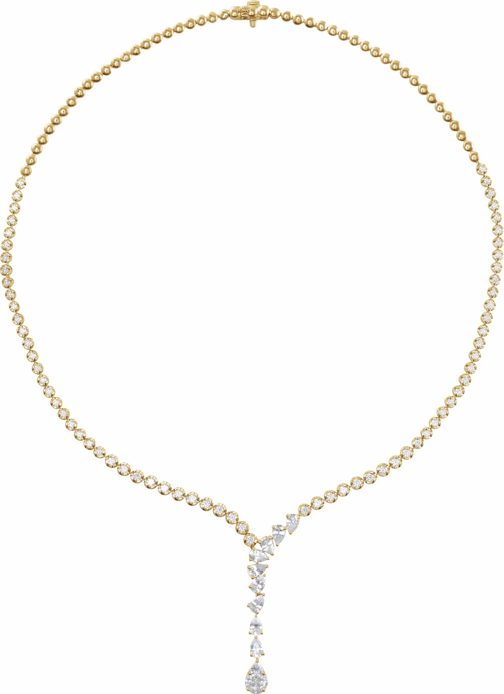 14K Yellow Gold 5 1/2 CTW Lab-Grown Diamond 16 1/2" Necklace