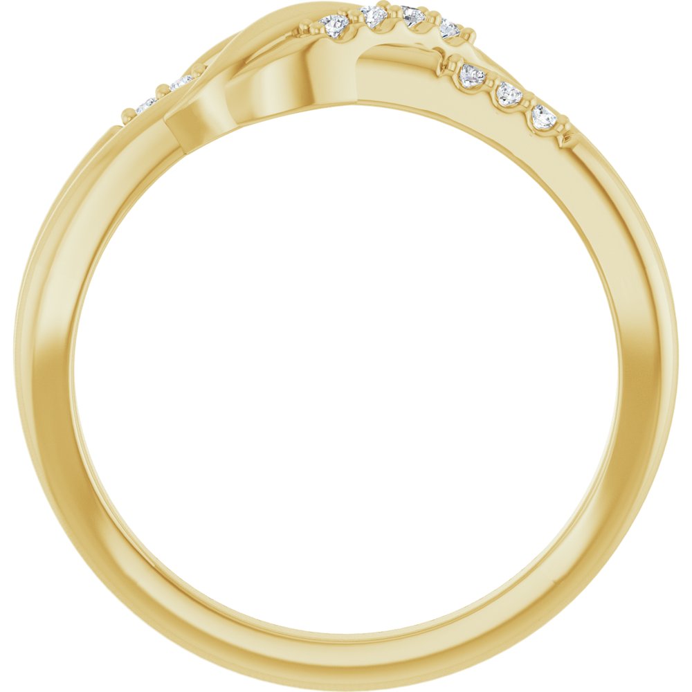 14K Yellow Gold .07 CTW Natural Diamond Knot Ring