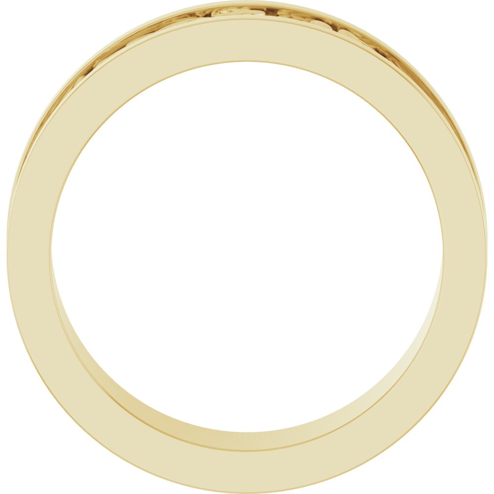 14K Yellow 6.5 mm Sculptural Flat Band