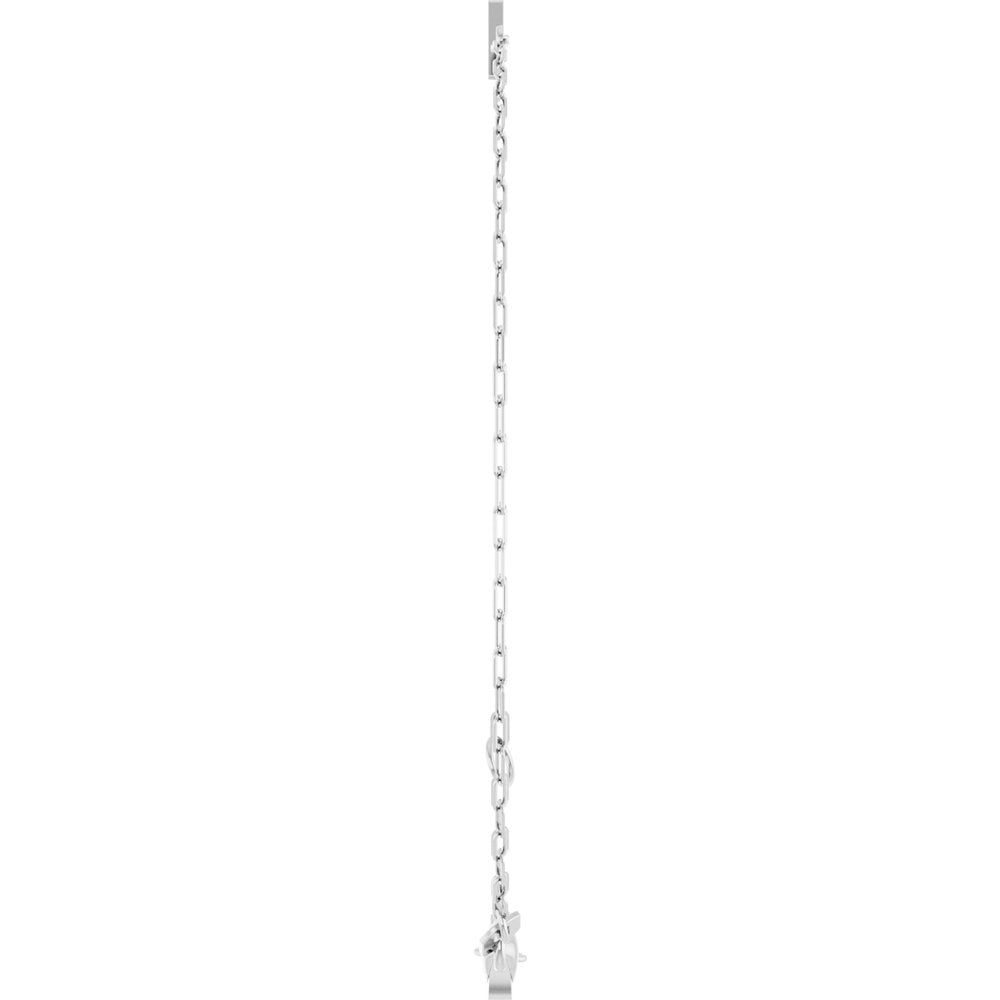 14K White Gold Sans Serif Initial A 6 1/2-7 1/2" Bracelet