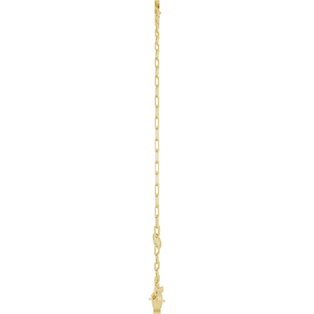 14K Yellow Sans Serif Initial X 6 1/2-7 1/2" Bracelet