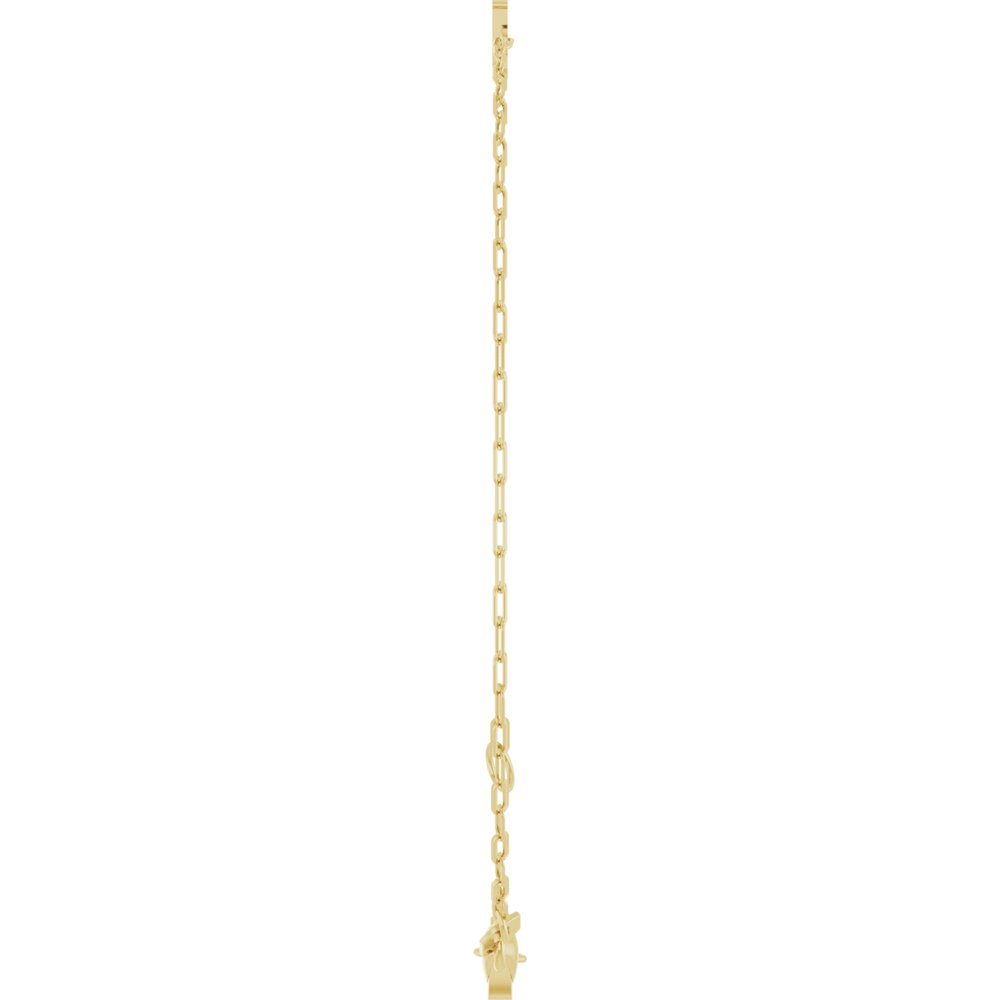 14K Yellow Sans Serif Initial T 6 1/2-7 1/2" Bracelet