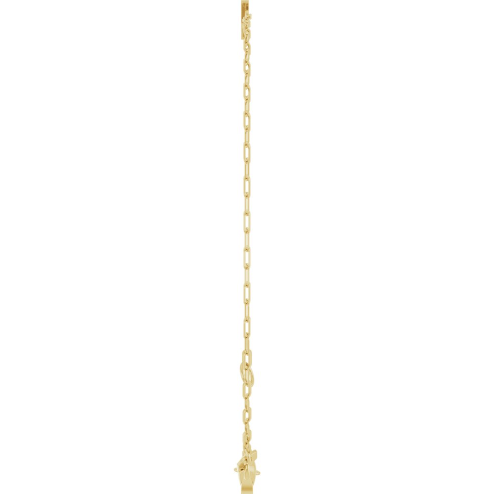 14K Yellow Gold Sans Serif Initial K 6 1/2-7 1/2" Bracelet
