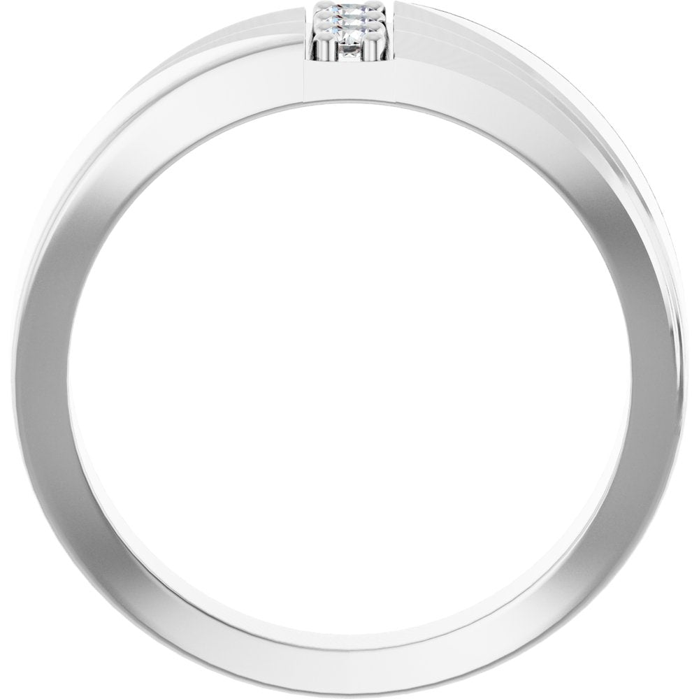 14K White 1/5 CTW Lab-Grown Diamond Band