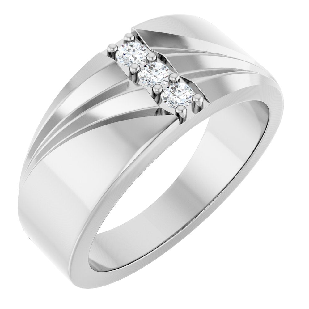 14K White 1/5 CTW Lab-Grown Diamond Band