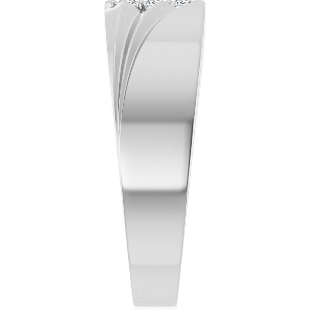14K White 1/8 CTW Lab-Grown Diamond Band