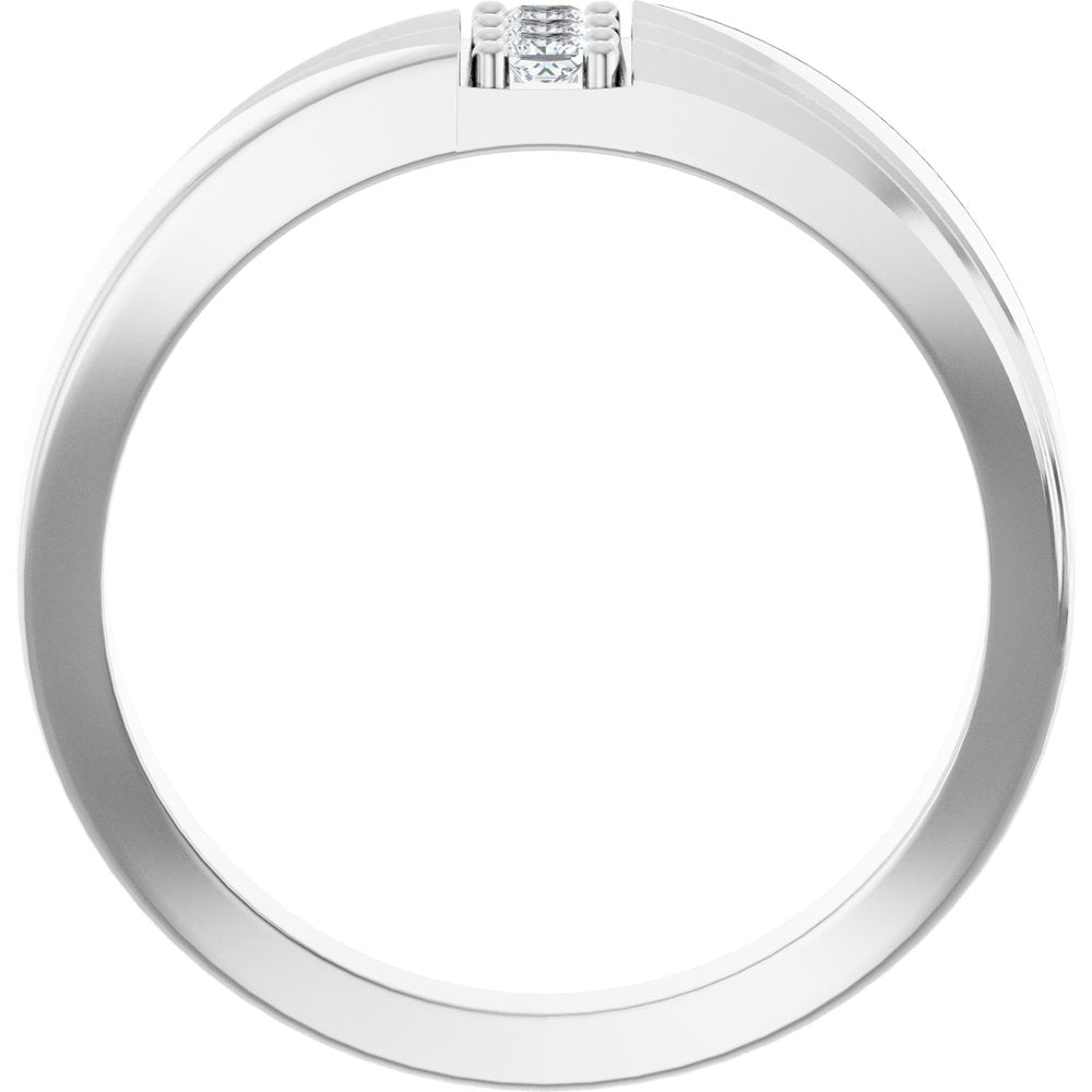14K White 1/8 CTW Lab-Grown Diamond Band