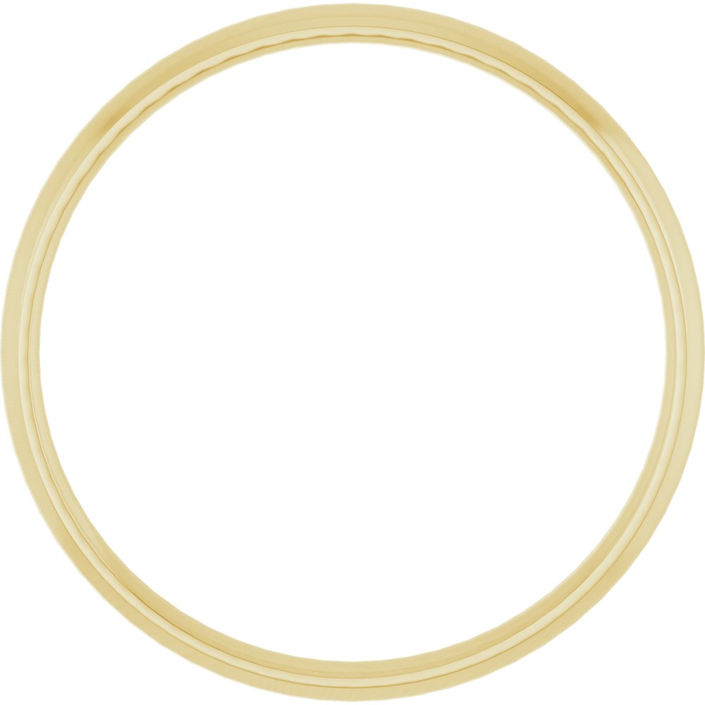 10K Yellow Gold 2 mm Ultra-Lightweight Comfort-Fit Half Round Band Size 5.5