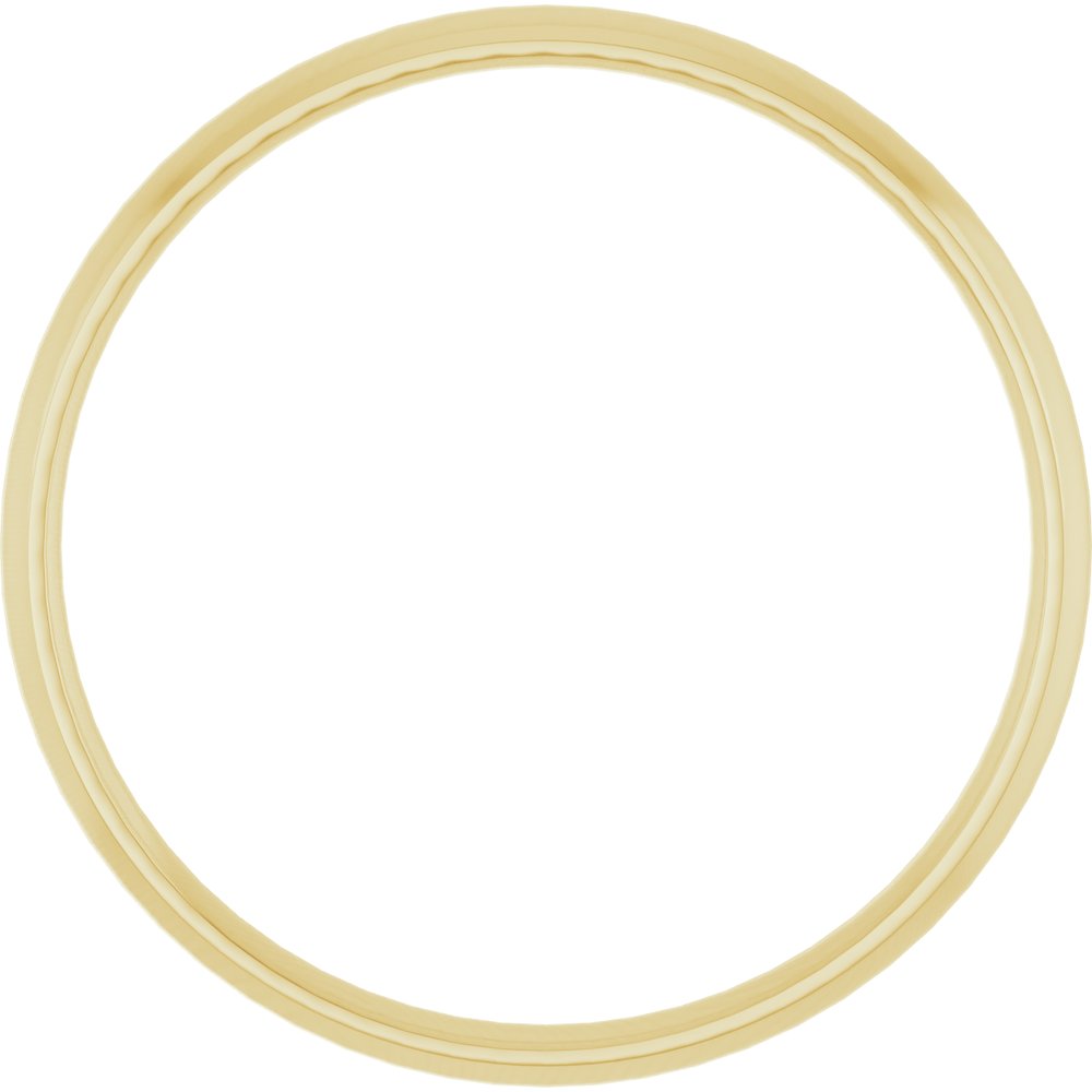 14K Yellow 2 mm Ultra-Lightweight Half Round Band Size 6